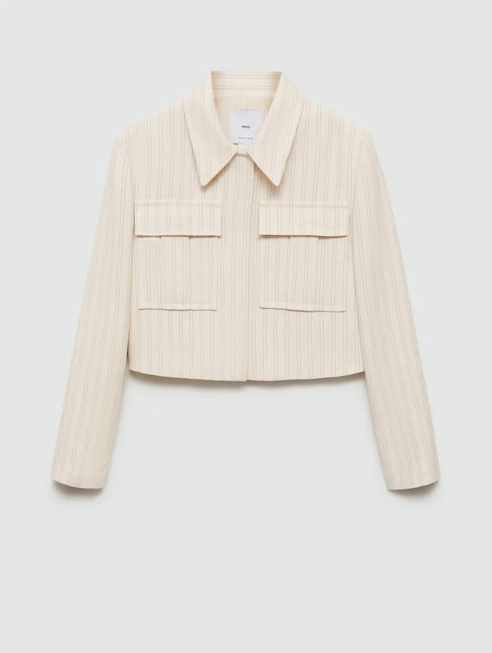 Mango 3 Piece Set Jacket And Vest And Cream Wide-Leg High-Waist Pants